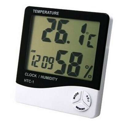 SE-HTC-1 Cheap 3 in 1 LCD Digital Thermometer Temperature Humidity Meter Clock Hygrometer Thermometer