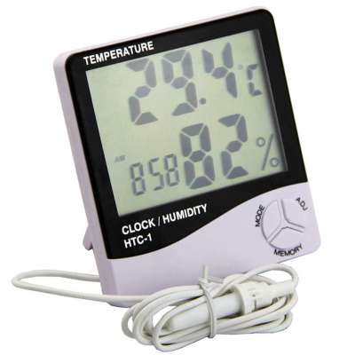 SE-HTC-1 Mini High Quality large display lcd clock thermometer hygrometer With Alarm Calendar